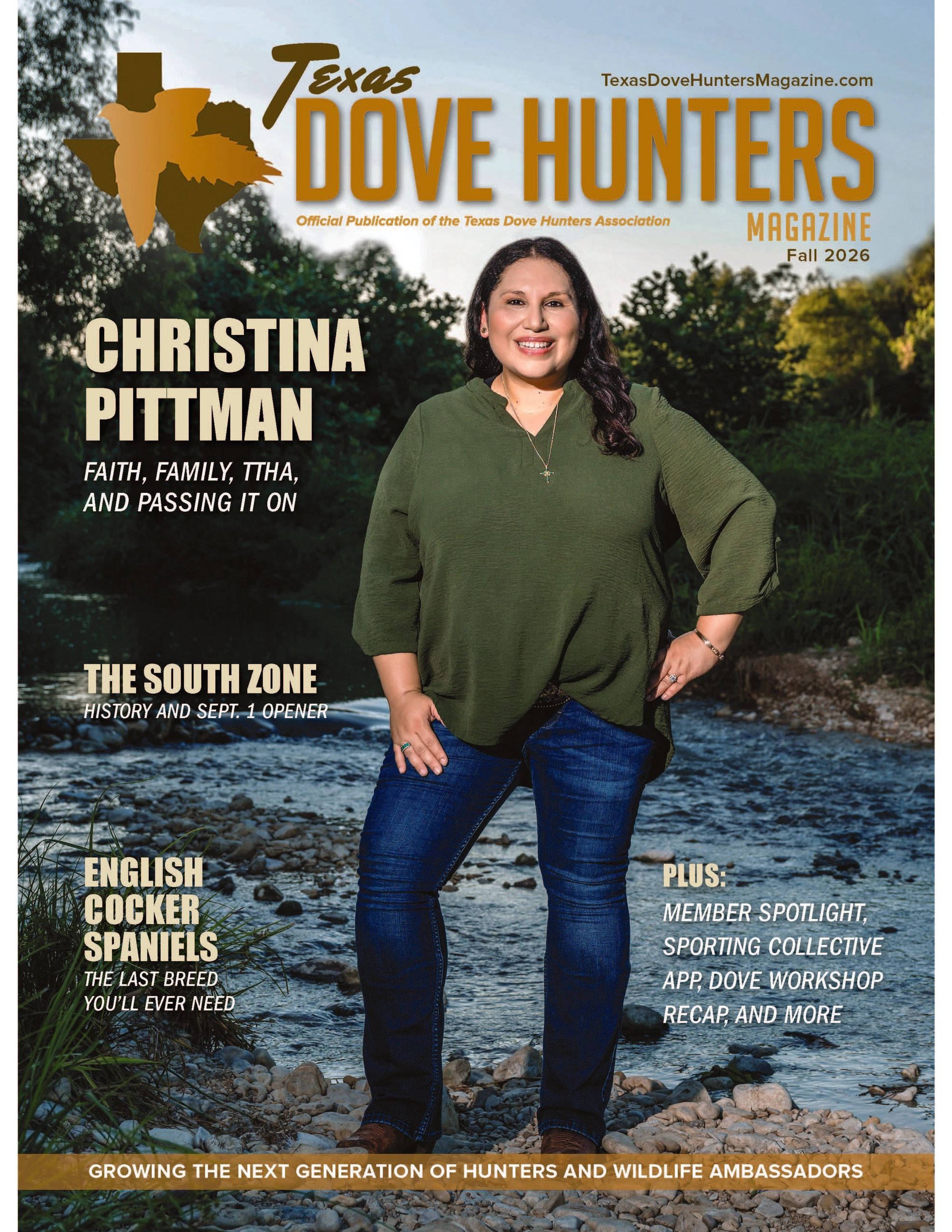 Christina Pittman on Texas Dove Hunters magazine cover.