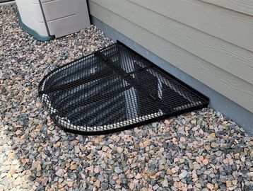 Metal Window Well Cover custom made with Escape Hatch