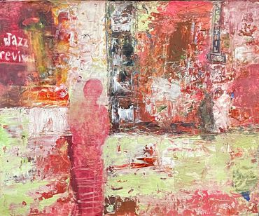 Abstract Painting "Echoes of A Forgotten Night" By A. Hilton