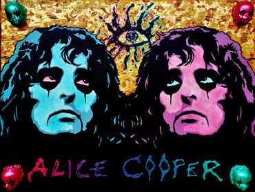 Alice Cooper art sketch fan art Ellie Duke artist painting celebrity 
