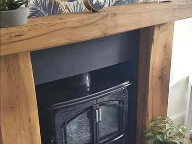 a full solid oak mantle surround