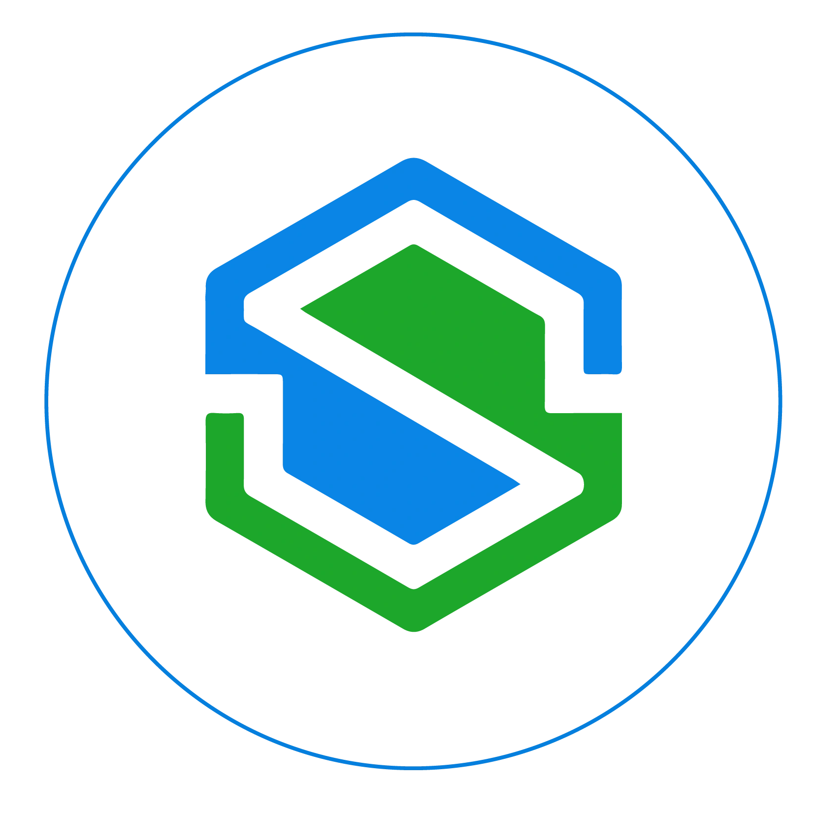 The letter S represents the Softie cleaning services logo in green and blue.
