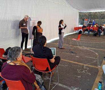 female presenter at workshop