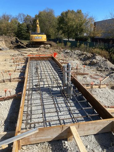 installation of cast-in-place generator pads, expertly self-performed by JTL.