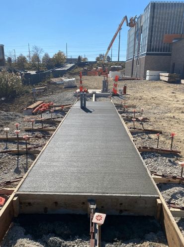 installation of cast-in-place generator pads, expertly self-performed by JTL.