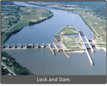 US Army Corps lock and dam civil / heavy construction projects