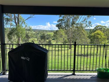 A look at the bbq and view from the verandah