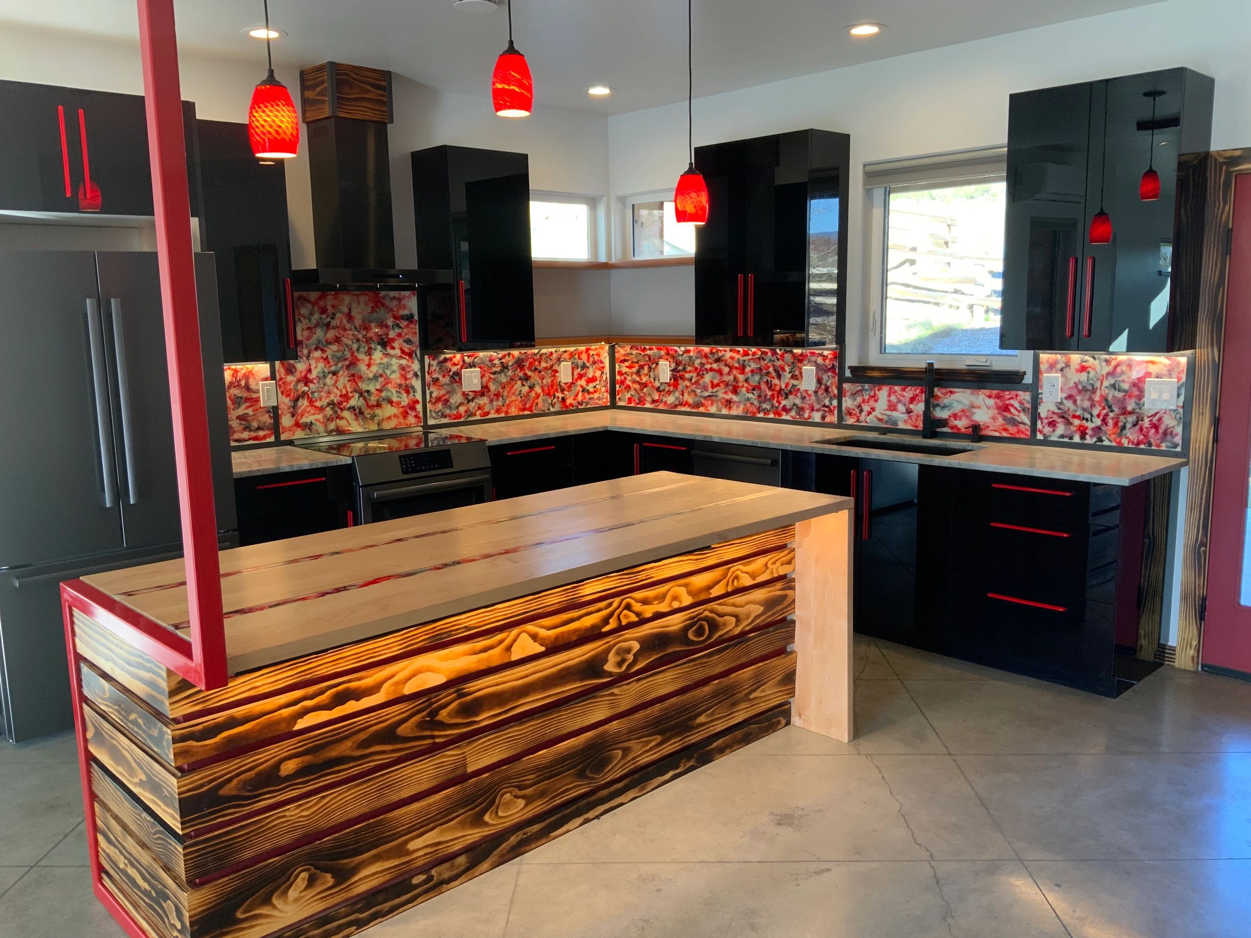 Kitchen in custom home in Durango where I did some epoxy work