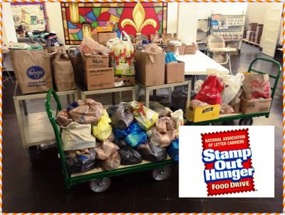 We are grateful for the donations to God's Pantry from the 2019 USPS Stamp Out Hunger program