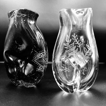Jamie Adams Jar Art Glass Blowing