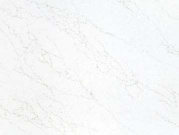 White marble surface with subtle grey veins.