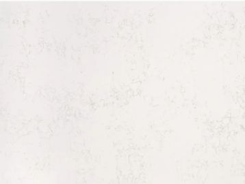 White marble surface with subtle gray veining.