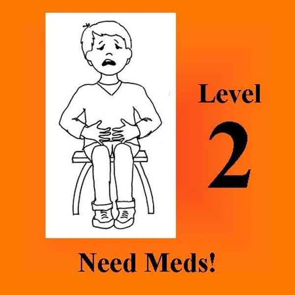 Level 2 "hurt boy" icon with Need Meds!