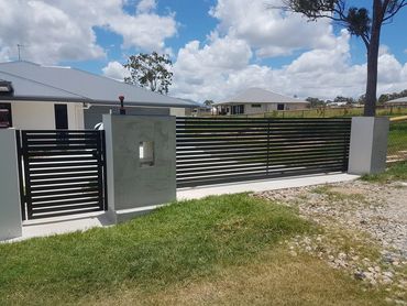 1.2m Aluminium pedestrian and sliding gate