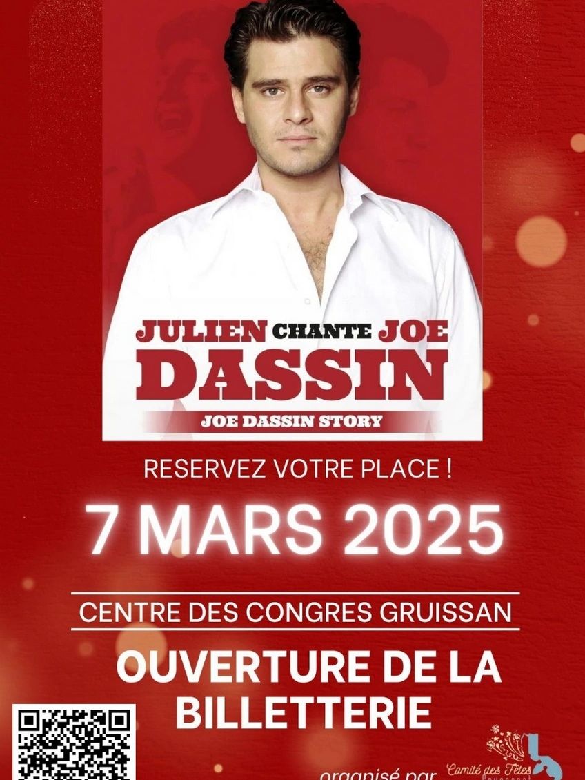 Affiche concert Julien Dassin Gruissan - sud de la France - Joe Dassin Story