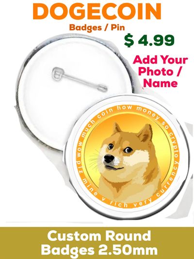 Dodgecoin Crypto Round   Badges