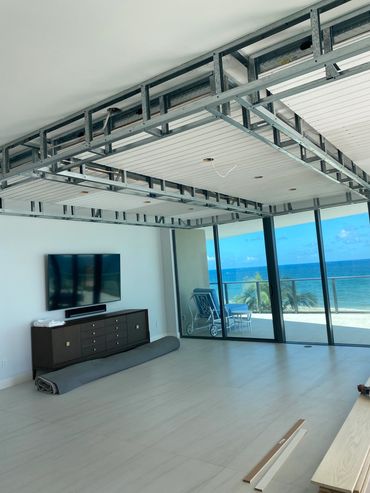 interior drop ceiling addition to condo overlooking ocean