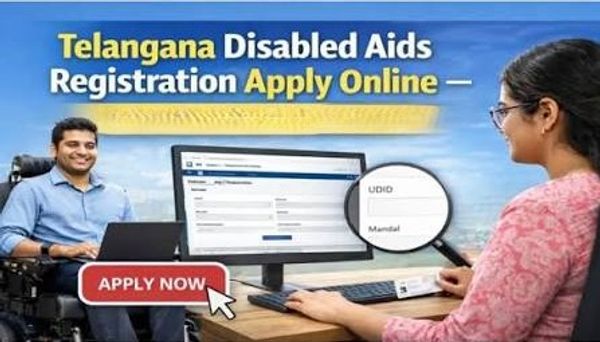 Telangana Disabled Aids registration available online.