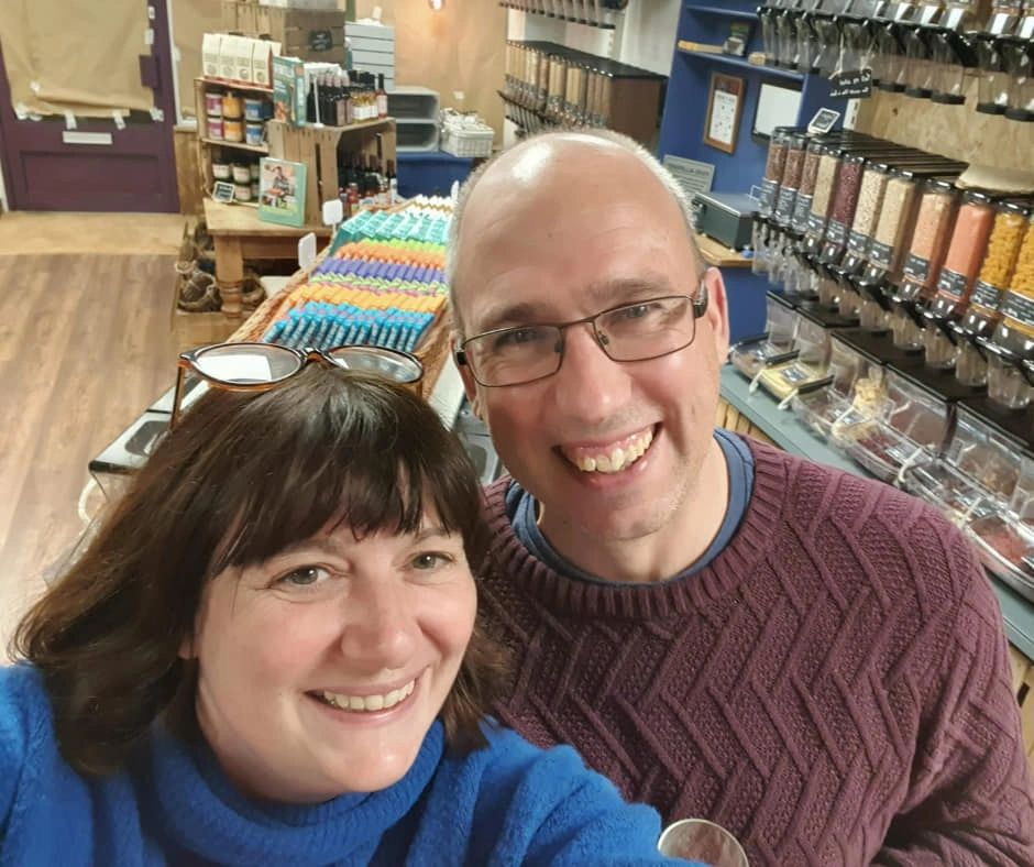 The owners on the day of opening, Matthew and Michelle Aherne