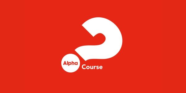 White question mark with 'Alpha Course' text on red background.