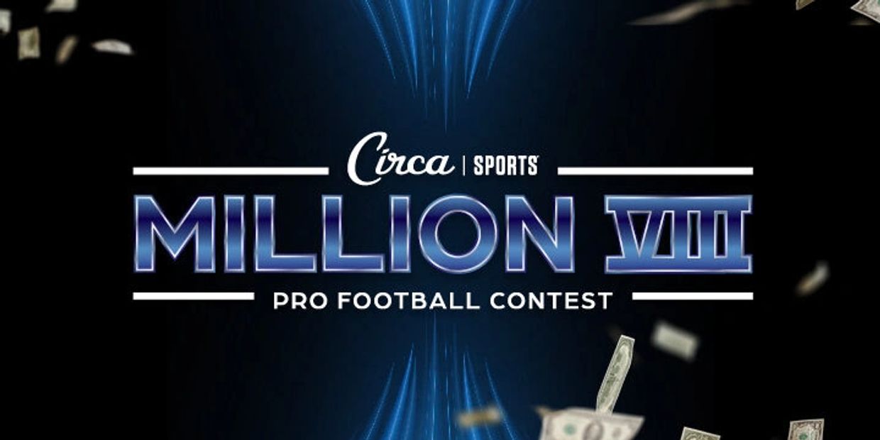 Circa Sports Million VIII Pro Football Contest logo with floating money.