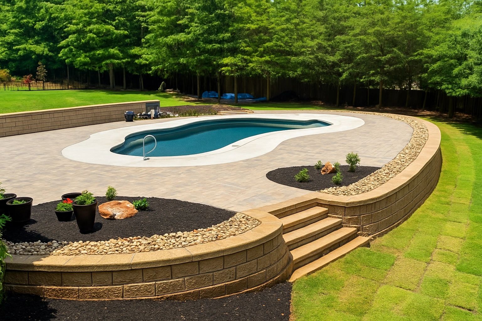 Expert retaining wall, hardscape craftsmanship designed for lasting beauty and structural strength