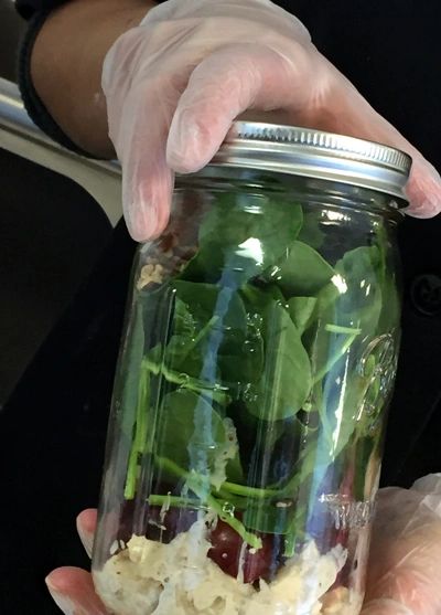 All Real Meal use Creative Chef Kitchens to prepare salads in a jar. Photo by Stacy Milbouer.