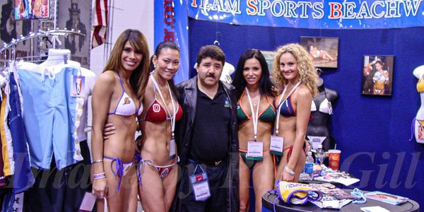 Rich Gill at MAGIC Trade Show, Models at MAGIC, Models and Rich Gill, Rich Gill at His First MAGIC