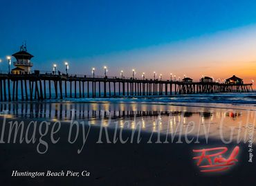 Image by Rich Gill ( Rich AMeN Gill ), Southern California Piers at Dusk, Huntington Beach