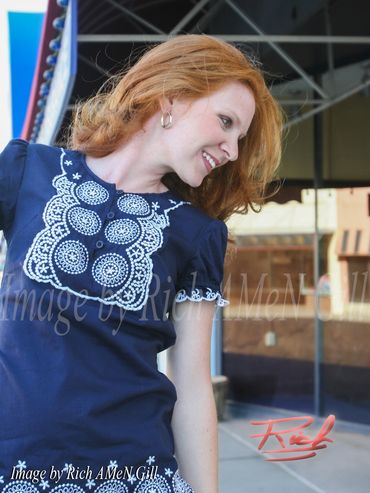 Image by Rich AMeN Gill, Model Portrait, Jacqueline, Redhead, Auburn Beauty, Blue Top
