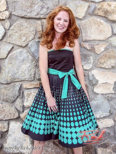 Image by Rich AMeN Gill, Model Portrait, Jacqueline, Redhead, Auburn Beauty, Black and Green Dress
