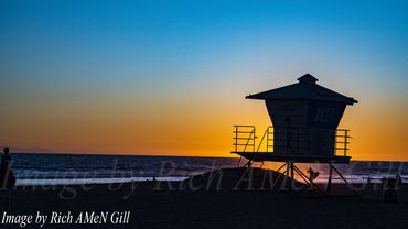 Images Taken By Rich AMeN Gill of Colorful Beach Sunsets against Various California Piers....