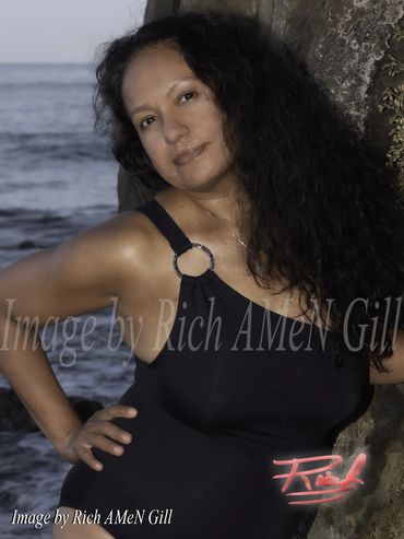 Natural Beauty, Model, Santa Cruz, Beach, Black One Strap, Image by Rich Gill (Rich AMeN Gill)