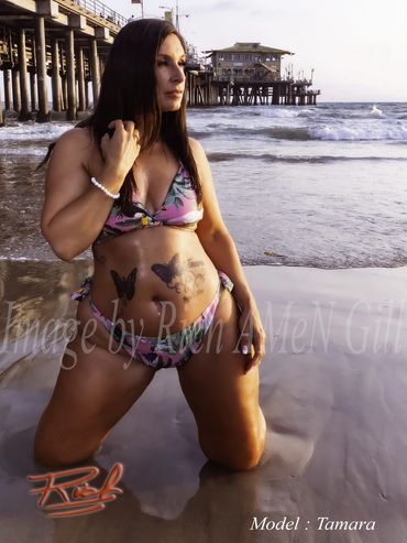 Image 05 by Rich Gill (Rich AMeN Gill), Model, Piers, Santa Monica, Sunset, Tamara, Beach