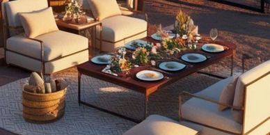 Additional add on packages available such as upscale patio furniture.
