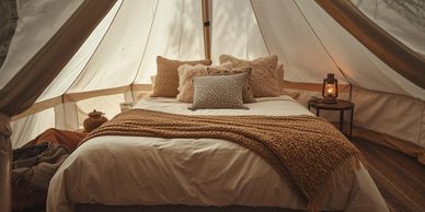 Example of Inside the tent.