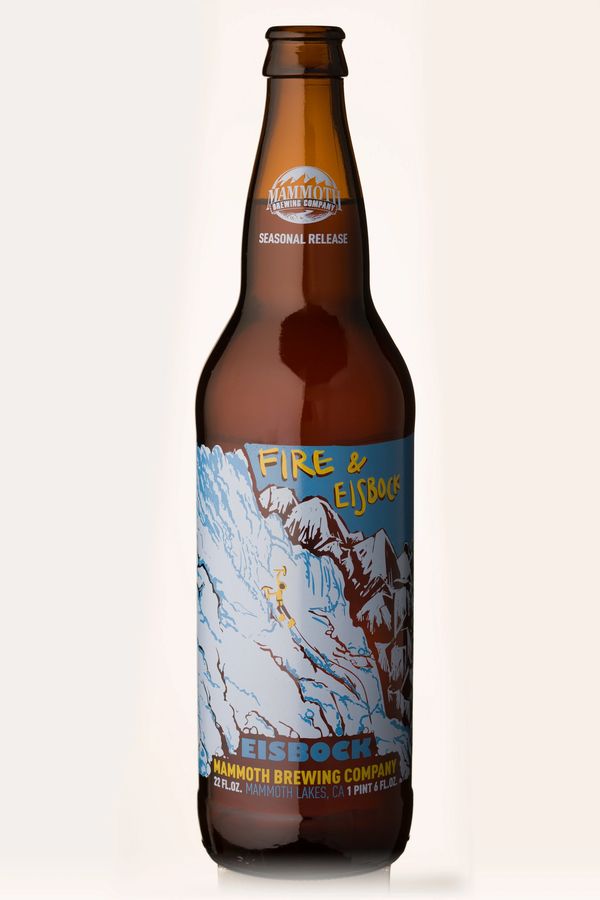 Fire & Eisbock: stick figure climbing a frozen waterfall.