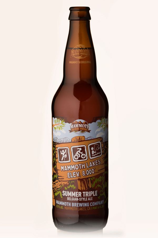 Summer Triple: recreation sign showing symbols for climbing, mountain biking, and fly fishing.