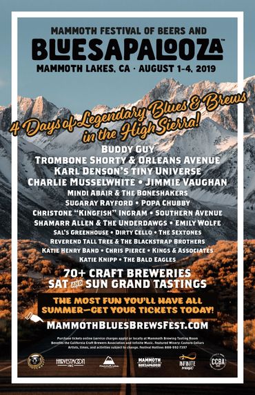 Poster with Highway 395, snowy mountain peaks, and a lot of text.