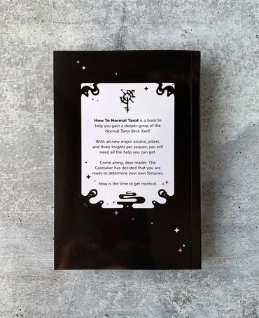 Book sitting on a concrete surface, showing the back cover.