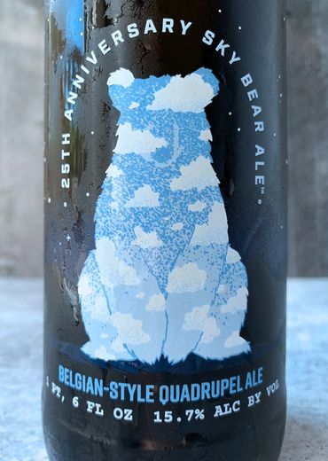 Closeup of bear illustration showing speckled shading details and outlined fur.