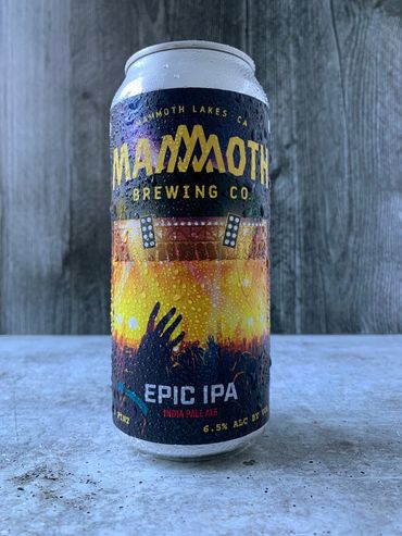 Bluesapalooza edition of Epic IPA showing brightly-lit concert stage and festival crowd.