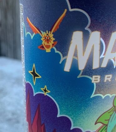 Hop Spill close-up showing three-eyed owl.