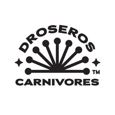 Droseros Carnivores logo, a half-aster logo with ball caps.
