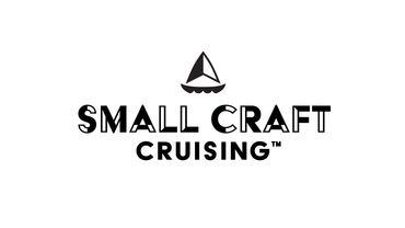 Small Craft Cruising logo with small sailboat icon in black on a white background.