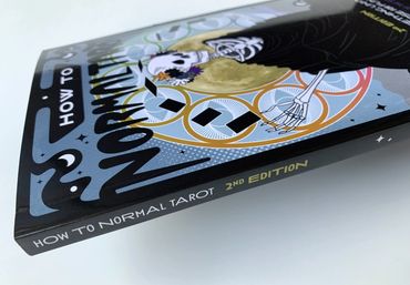 Closeup of book spine.