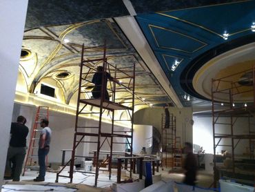 Plaster work for the Diamond Horseshoe nightclub in the Paramount Hotel, NYC
