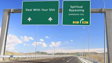 Big overhead road signs.