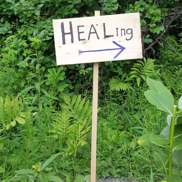 Sign that points the way to Healing