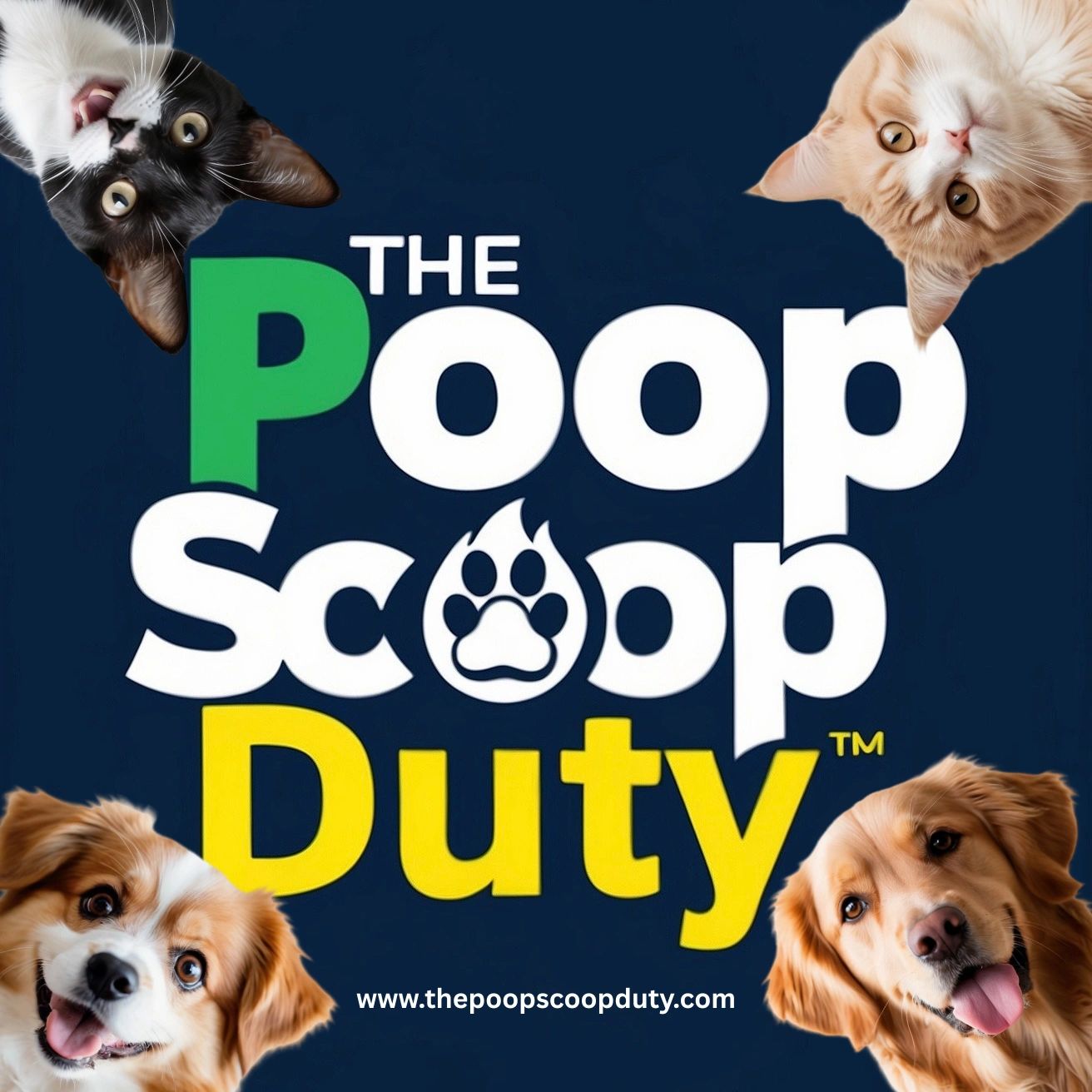 Logo of the company, βThe Poop Scoop Dutyβ. Poop
Scoop Duty LLC